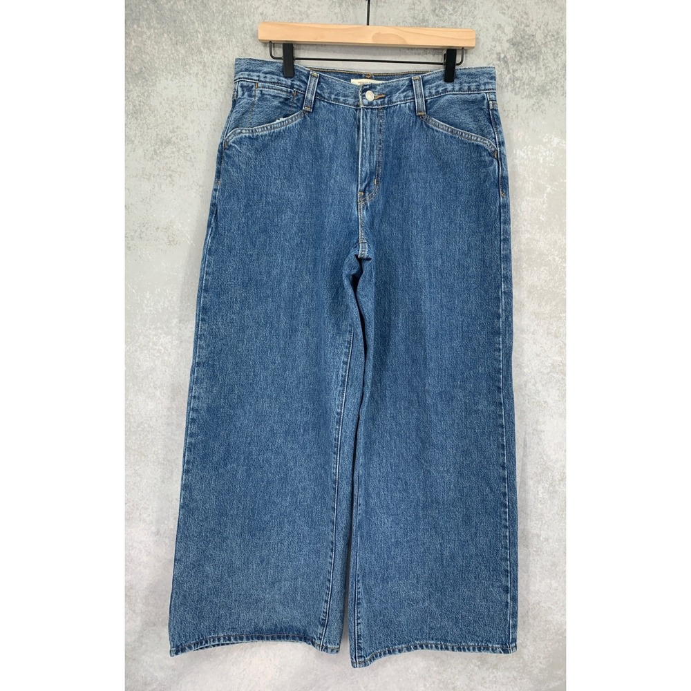 Levis Wide Leg Jeans Womens 31 Blue '94 Baggy Wide Leg Medium Wash 100% Cotton